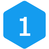 Step Icon - 1 Blue