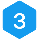 Step Icon - 3 Blue