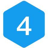 Step Icon - 4 Blue